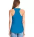 6338 Next Level Ladies' Gathered Racerback Tank in Turquoise back view