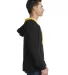 9601 Next Level French Terry Zip Up Hoodie in Black/ gold side view