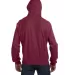 S1051 Champion Logo Reverse Weave Hoodie in Cardinal back view