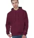 S1051 Champion Logo Reverse Weave Hoodie in Cardinal front view