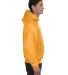 S1051 Champion Logo Reverse Weave Hoodie in C gold side view