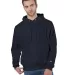 S1051 Champion Logo Reverse Weave Hoodie in Navy front view
