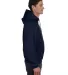 S1051 Champion Logo Reverse Weave Hoodie in Navy side view