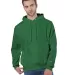 S1051 Champion Logo Reverse Weave Hoodie in Kelly green front view