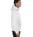 S1051 Champion Logo Reverse Weave Hoodie in White side view