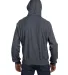 S1051 Champion Logo Reverse Weave Hoodie in Charcoal heather back view