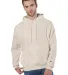 S1051 Champion Logo Reverse Weave Hoodie in Sand front view