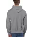 S1051 Champion Logo Reverse Weave Hoodie in Stone gray back view