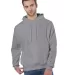 S1051 Champion Logo Reverse Weave Hoodie in Stone gray front view