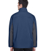 D997 Devon & Jones Men's Soft Shell Colorblock Jac in Navy/ dk chrcoal back view
