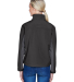 D997W Devon & Jones Ladies' Soft Shell Colorblock  in Blck/ dk chrcoal back view