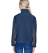 D997W Devon & Jones Ladies' Soft Shell Colorblock  in Navy/ dk chrcoal back view