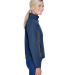 D997W Devon & Jones Ladies' Soft Shell Colorblock  in Navy/ dk chrcoal side view