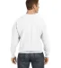 S1049 Champion Logo Reverse Weave Pullover in White back view