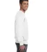 S1049 Champion Logo Reverse Weave Pullover in White side view