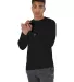 CC8C Champion Logo Long-Sleeve Tagless Tee in Black front view