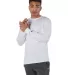CC8C Champion Logo Long-Sleeve Tagless Tee in White front view