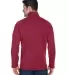 DG792 Devon & Jones Adult Bristol Sweater Fleece Q RED HEATHER back view