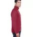 DG792 Devon & Jones Adult Bristol Sweater Fleece Q RED HEATHER side view