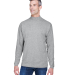 D420 Devon & Jones Adult Sueded Cotton Jersey Mock in Grey heather front view