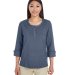 DG230W Devon & Jones Ladies' Central Cotton Blend  in Navy heather front view