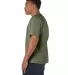 T105 Champion Logo Heritage Jersey T-Shirt in Fresh olive side view