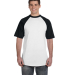 423 Augusta Sportswear Adult Short-Sleeve Baseball in White/ black front view