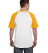 423 Augusta Sportswear Adult Short-Sleeve Baseball in White/ gold back view