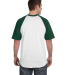 423 Augusta Sportswear Adult Short-Sleeve Baseball in White/ drk green back view