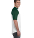 423 Augusta Sportswear Adult Short-Sleeve Baseball in White/ drk green side view