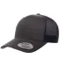 6606 Yupoong Retro Trucker Cap CHARCOAL/ NAVY front view