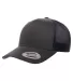 6606 Yupoong Retro Trucker Cap CHARCOAL/ NAVY side view