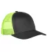 6606 Yupoong Retro Trucker Cap CHRCL/ NEON GRN front view