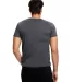 US Blanks US2200 Men's V-Neck T-shirt in Heather charcoal back view