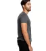 US Blanks US2200 Men's V-Neck T-shirt in Heather charcoal side view