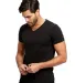 US Blanks US2200 Men's V-Neck T-shirt in Black front view