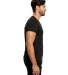 US Blanks US2200 Men's V-Neck T-shirt in Black side view