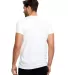 US Blanks US2200 Men's V-Neck T-shirt in White back view