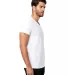 US Blanks US2200 Men's V-Neck T-shirt in White side view