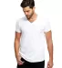 US Blanks US2200 Men's V-Neck T-shirt in White front view
