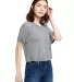 US Blanks US309 Modal Flowy Crop Top in Heather grey front view