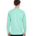 5186 Hanes 6.1 oz. Ringspun Cotton Long-Sleeve Bee in Clean mint back view