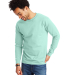 5186 Hanes 6.1 oz. Ringspun Cotton Long-Sleeve Bee in Clean mint front view