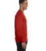 5186 Hanes 6.1 oz. Ringspun Cotton Long-Sleeve Bee in Deep red side view