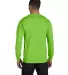5186 Hanes 6.1 oz. Ringspun Cotton Long-Sleeve Bee in Lime back view