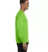 5186 Hanes 6.1 oz. Ringspun Cotton Long-Sleeve Bee in Lime side view