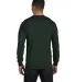 5186 Hanes 6.1 oz. Ringspun Cotton Long-Sleeve Bee in Deep forest back view