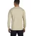 5186 Hanes 6.1 oz. Ringspun Cotton Long-Sleeve Bee in Sand back view