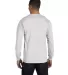 5186 Hanes 6.1 oz. Ringspun Cotton Long-Sleeve Bee in Ash back view