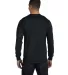 5186 Hanes 6.1 oz. Ringspun Cotton Long-Sleeve Bee in Black back view